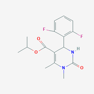 molecular formula C16H18F2N2O3 B379780 Isopropyl 4-(2,6-difluorophenyl)-1,6-dimethyl-2-oxo-1,2,3,4-tetrahydro-5-pyrimidinecarboxylate 