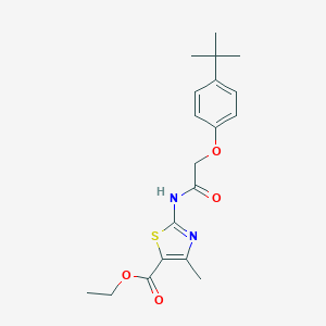 molecular formula C19H24N2O4S B379898 Ethyl 2-{[(4-tert-butylphenoxy)acetyl]amino}-4-methyl-1,3-thiazole-5-carboxylate 