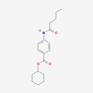 molecular formula C18H25NO3 B379914 Cyclohexyl 4-(pentanoylamino)benzoate 
