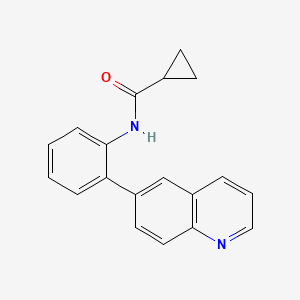 molecular formula C19H16N2O B3799870 N-(2-quinolin-6-ylphenyl)cyclopropanecarboxamide 