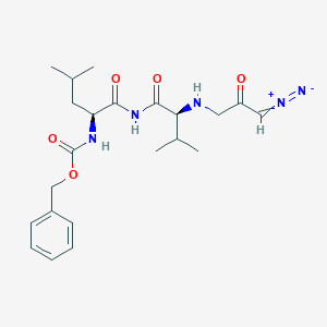 L-Valinamide, N-[(phenylmethoxy)carbonyl]-L-leucyl-N-(3-diazo-2-oxopropyl)-(9CI)