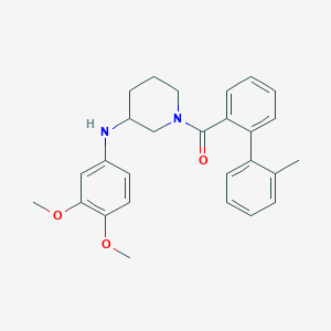 molecular formula C27H30N2O3 B3799908 N-(3,4-dimethoxyphenyl)-1-[(2'-methyl-2-biphenylyl)carbonyl]-3-piperidinamine 