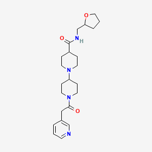 molecular formula C23H34N4O3 B3800115 N-(oxolan-2-ylmethyl)-1-[1-(2-pyridin-3-ylacetyl)piperidin-4-yl]piperidine-4-carboxamide 