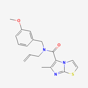 molecular formula C18H19N3O2S B3800202 N-allyl-N-(3-methoxybenzyl)-6-methylimidazo[2,1-b][1,3]thiazole-5-carboxamide 