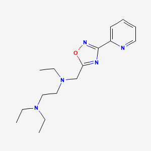 molecular formula C16H25N5O B3800420 N,N,N'-triethyl-N'-{[3-(2-pyridinyl)-1,2,4-oxadiazol-5-yl]methyl}-1,2-ethanediamine 