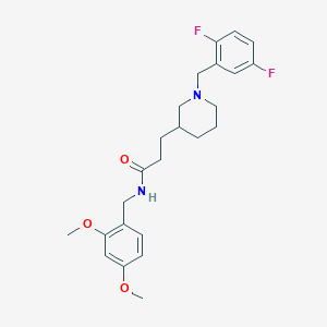 molecular formula C24H30F2N2O3 B3800618 3-[1-(2,5-difluorobenzyl)-3-piperidinyl]-N-(2,4-dimethoxybenzyl)propanamide 