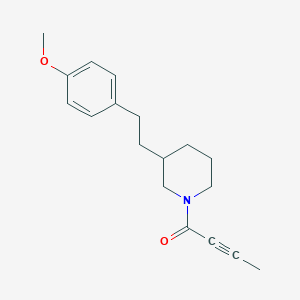 molecular formula C18H23NO2 B3800650 1-(2-butynoyl)-3-[2-(4-methoxyphenyl)ethyl]piperidine 