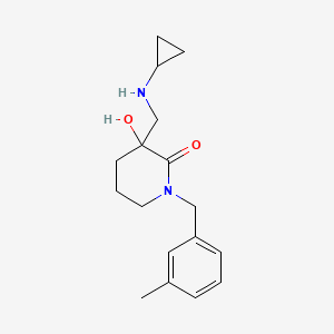 molecular formula C17H24N2O2 B3800734 3-[(cyclopropylamino)methyl]-3-hydroxy-1-(3-methylbenzyl)-2-piperidinone 