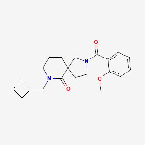 molecular formula C21H28N2O3 B3800892 7-(cyclobutylmethyl)-2-(2-methoxybenzoyl)-2,7-diazaspiro[4.5]decan-6-one 