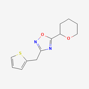 molecular formula C12H14N2O2S B3800962 5-(tetrahydro-2H-pyran-2-yl)-3-(2-thienylmethyl)-1,2,4-oxadiazole 