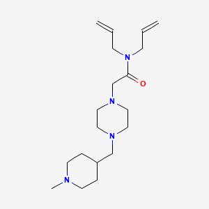 molecular formula C19H34N4O B3801034 N,N-diallyl-2-{4-[(1-methylpiperidin-4-yl)methyl]piperazin-1-yl}acetamide 
