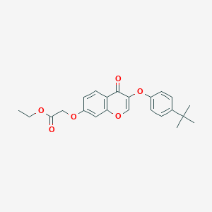 molecular formula C23H24O6 B380121 ETHYL 2-{[3-(4-TERT-BUTYLPHENOXY)-4-OXO-4H-CHROMEN-7-YL]OXY}ACETATE 