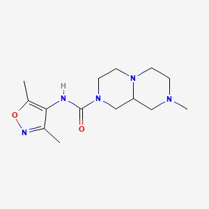 molecular formula C14H23N5O2 B3801246 N-(3,5-dimethylisoxazol-4-yl)-8-methyloctahydro-2H-pyrazino[1,2-a]pyrazine-2-carboxamide 