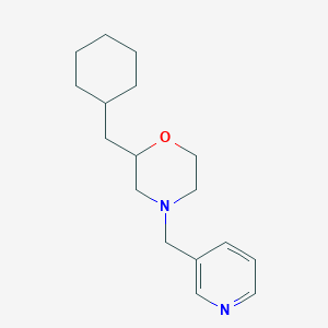 molecular formula C17H26N2O B3801421 2-(cyclohexylmethyl)-4-(3-pyridinylmethyl)morpholine 