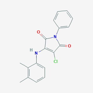 molecular formula C18H15ClN2O2 B380154 3-chloro-4-(2,3-dimethylanilino)-1-phenyl-1H-pyrrole-2,5-dione CAS No. 303034-03-9