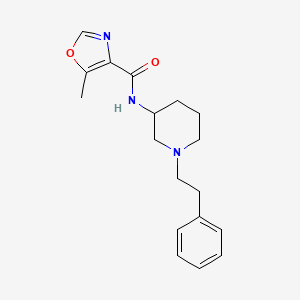 molecular formula C18H23N3O2 B3801594 5-methyl-N-[1-(2-phenylethyl)-3-piperidinyl]-1,3-oxazole-4-carboxamide 