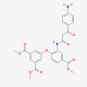 Dimethyl 5-(2-(3-(4-aminophenyl)-3-oxopropanamido)-4-(methoxycarbonyl)phenoxy)isophthalate