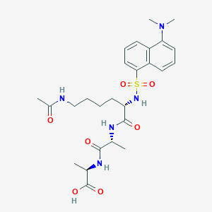 molecular formula C26H37N5O7S B038018 epsilon-N-Acetyl-alpha(N)-dansyl-lysyl-alanyl-alanine CAS No. 111290-37-0