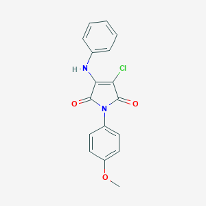 molecular formula C17H13ClN2O3 B380181 3-anilino-4-chloro-1-(4-methoxyphenyl)-1H-pyrrole-2,5-dione CAS No. 256945-43-4