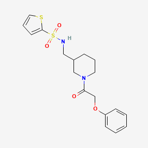 molecular formula C18H22N2O4S2 B3802231 N-{[1-(2-phenoxyacetyl)-3-piperidinyl]methyl}-2-thiophenesulfonamide 