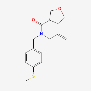 molecular formula C16H21NO2S B3802270 N-allyl-N-[4-(methylthio)benzyl]tetrahydrofuran-3-carboxamide 