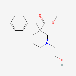 molecular formula C17H25NO3 B3802320 ethyl 3-benzyl-1-(2-hydroxyethyl)-3-piperidinecarboxylate 