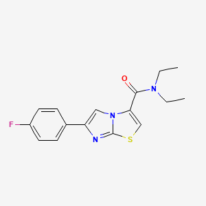molecular formula C16H16FN3OS B3802385 N,N-diethyl-6-(4-fluorophenyl)imidazo[2,1-b][1,3]thiazole-3-carboxamide 