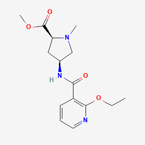 molecular formula C15H21N3O4 B3802426 methyl (2S,4S)-4-{[(2-ethoxypyridin-3-yl)carbonyl]amino}-1-methylpyrrolidine-2-carboxylate 