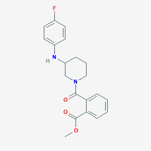 molecular formula C20H21FN2O3 B3802442 methyl 2-({3-[(4-fluorophenyl)amino]-1-piperidinyl}carbonyl)benzoate 