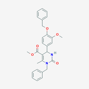 molecular formula C28H28N2O5 B380251 methyl 1-benzyl-4-[4-(benzyloxy)-3-methoxyphenyl]-6-methyl-2-oxo-1,2,3,4-tetrahydropyrimidine-5-carboxylate CAS No. 385399-08-6