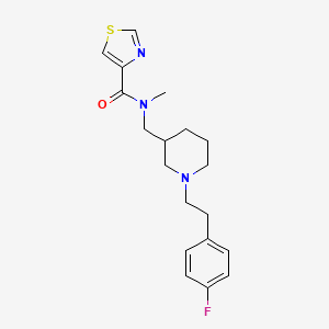 molecular formula C19H24FN3OS B3802674 N-({1-[2-(4-fluorophenyl)ethyl]-3-piperidinyl}methyl)-N-methyl-1,3-thiazole-4-carboxamide 