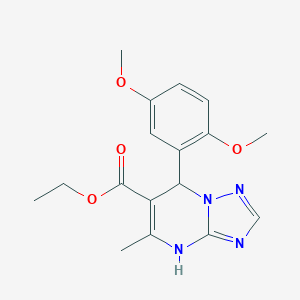molecular formula C17H20N4O4 B380268 ETHYL 7-(2,5-DIMETHOXYPHENYL)-5-METHYL-4H,7H-[1,2,4]TRIAZOLO[1,5-A]PYRIMIDINE-6-CARBOXYLATE 