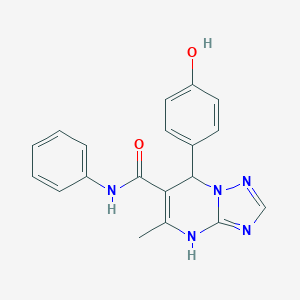 molecular formula C19H17N5O2 B380274 7-(4-hydroxyphenyl)-5-methyl-N-phenyl-4,7-dihydro[1,2,4]triazolo[1,5-a]pyrimidine-6-carboxamide 