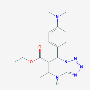 molecular formula C16H20N6O2 B380289 ETHYL 7-[4-(DIMETHYLAMINO)PHENYL]-5-METHYL-4H,7H-[1,2,3,4]TETRAZOLO[1,5-A]PYRIMIDINE-6-CARBOXYLATE 