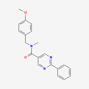 molecular formula C20H19N3O2 B3802985 N-(4-methoxybenzyl)-N-methyl-2-phenylpyrimidine-5-carboxamide 
