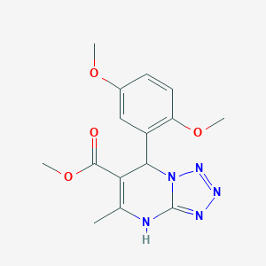 molecular formula C15H17N5O4 B380299 METHYL 7-(2,5-DIMETHOXYPHENYL)-5-METHYL-4H,7H-[1,2,3,4]TETRAZOLO[1,5-A]PYRIMIDINE-6-CARBOXYLATE 