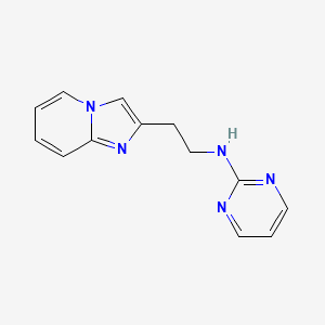 molecular formula C13H13N5 B3803153 N-(2-imidazo[1,2-a]pyridin-2-ylethyl)pyrimidin-2-amine 