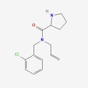 molecular formula C15H19ClN2O B3803366 N-allyl-N-(2-chlorobenzyl)prolinamide hydrochloride 