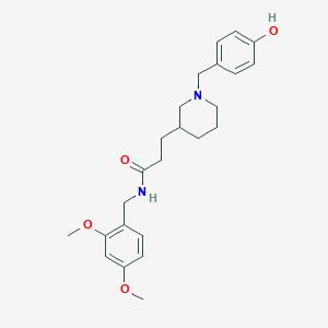 molecular formula C24H32N2O4 B3803413 N-(2,4-dimethoxybenzyl)-3-[1-(4-hydroxybenzyl)-3-piperidinyl]propanamide 