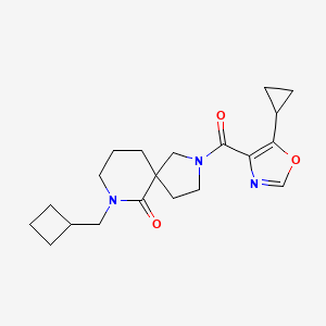 molecular formula C20H27N3O3 B3803440 7-(cyclobutylmethyl)-2-[(5-cyclopropyl-1,3-oxazol-4-yl)carbonyl]-2,7-diazaspiro[4.5]decan-6-one 