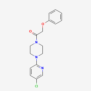 molecular formula C17H18ClN3O2 B3803462 1-[4-(5-Chloropyridin-2-yl)piperazin-1-yl]-2-phenoxyethanone 