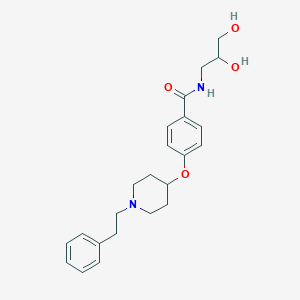 molecular formula C23H30N2O4 B3804000 N-(2,3-dihydroxypropyl)-4-[1-(2-phenylethyl)piperidin-4-yl]oxybenzamide 