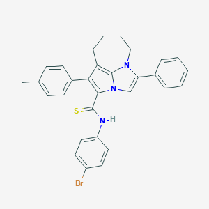 molecular formula C30H26BrN3S B380406 N-(4-bromophenyl)-1-(4-methylphenyl)-4-phenyl-5,6,7,8-tetrahydro-2a,4a-diazacyclopenta[cd]azulene-2-carbothioamide 
