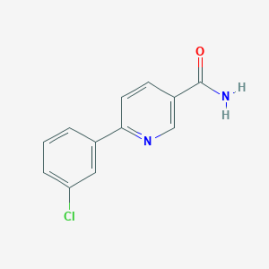 molecular formula C12H9ClN2O B3804211 6-(3-Chlorophenyl)pyridine-3-carboxamide 