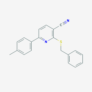 molecular formula C20H16N2S B380487 2-(Benzylsulfanyl)-6-(4-methylphenyl)pyridine-3-carbonitrile 