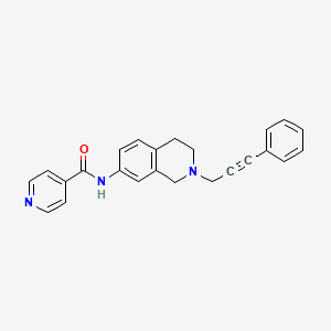 molecular formula C24H21N3O B3804888 N-[2-(3-phenylprop-2-ynyl)-3,4-dihydro-1H-isoquinolin-7-yl]pyridine-4-carboxamide 