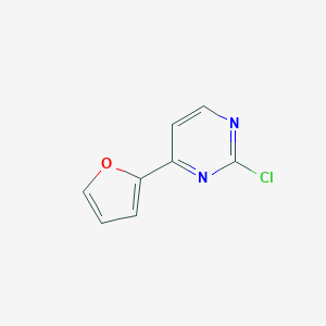 molecular formula C8H5ClN2O B038051 2-Chloro-4-(furan-2-yl)pyrimidine CAS No. 124959-28-0