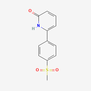 molecular formula C12H11NO3S B3805506 2-HYDROXY-6-(4-METHYLSULFONYLPHENYL)PYRIDINE CAS No. 1125440-14-3