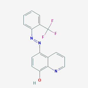 molecular formula C16H10F3N3O B380558 5-{(E)-2-[2-(TRIFLUOROMETHYL)PHENYL]HYDRAZONO}-8(5H)-QUINOLINONE 