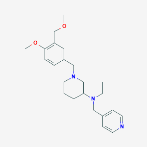 molecular formula C23H33N3O2 B3805732 N-ethyl-1-[[4-methoxy-3-(methoxymethyl)phenyl]methyl]-N-(pyridin-4-ylmethyl)piperidin-3-amine 